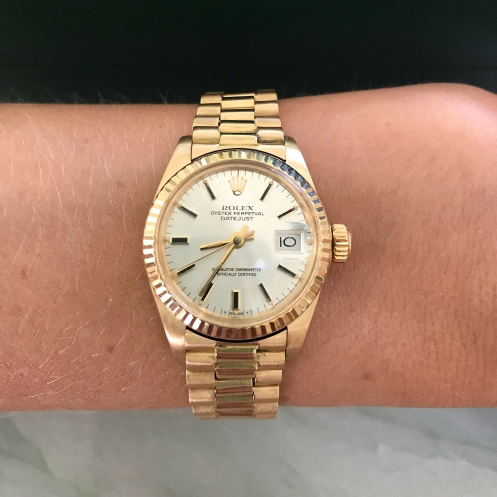 Rolex 18K Yellow Gold President Datejust Ladies Watch 26mm 6917